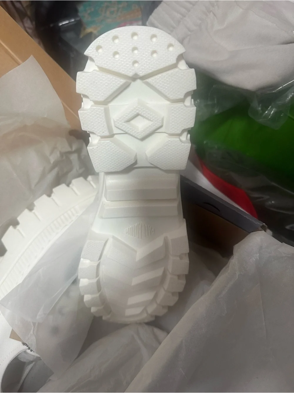 Palladium  White Sneaker with Holographic Tongue